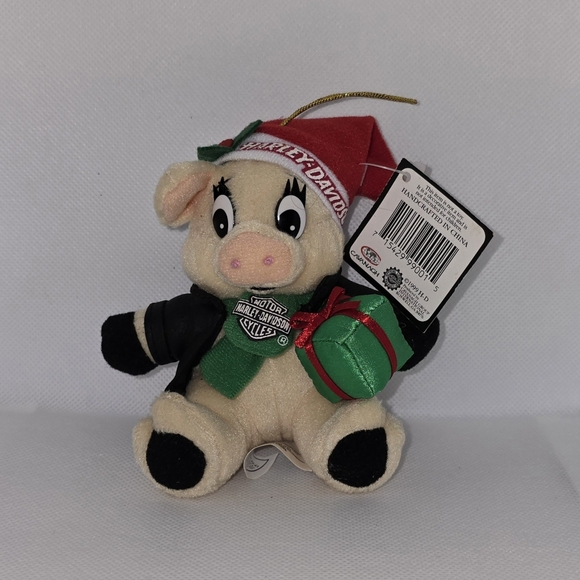 Harley Davidson Motorcycle Stuffed Plush Pig Hog  1999  Original Harley Tag - Picture 2 of 6